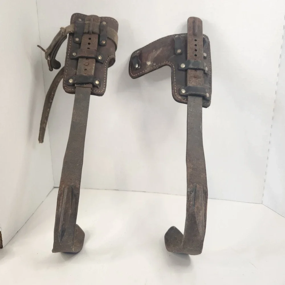 Vintage Buckingham Tree Pole Climbing Spikes Spurs Model 3122 Rustic Barn Decor